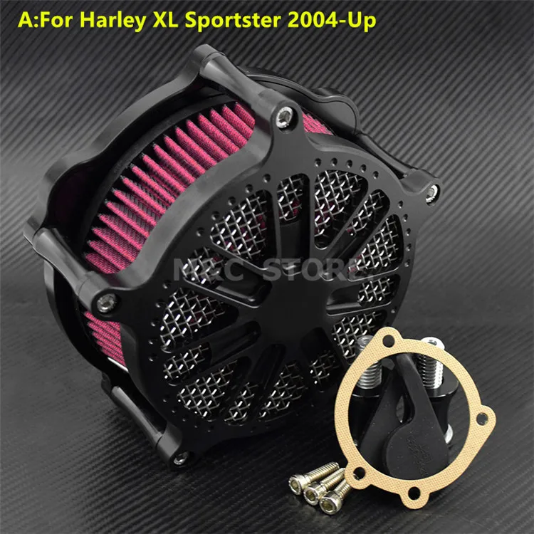 Мотоцикл воздушный фильтр для Harley Sportster 883 1200 XL 2004-Up Dyna FXDLS 17 Touring Road King Glide Street Glide 08-16 Softail - Цвет: Red A