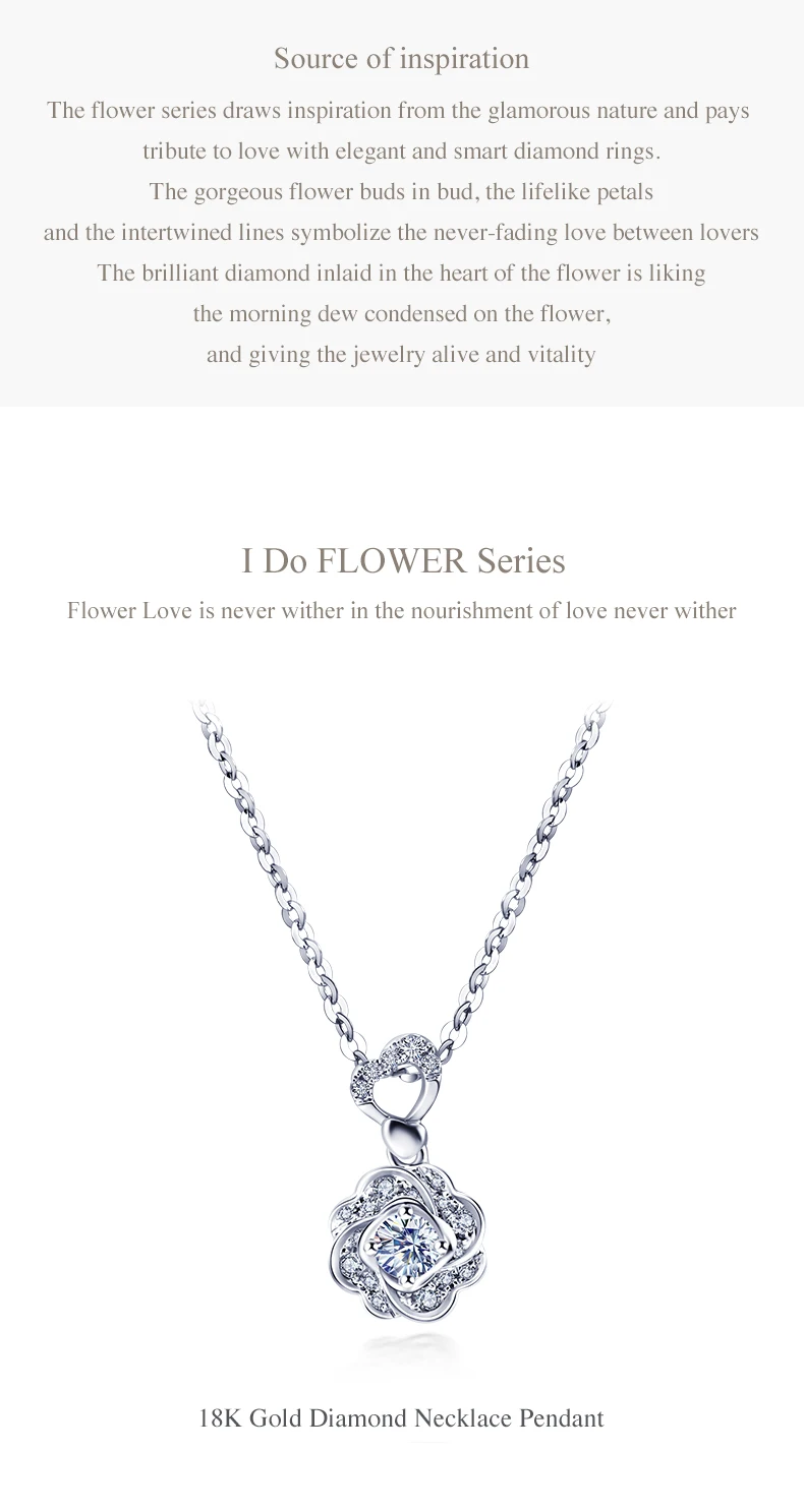 I Do Flower Series 18K White Gold 