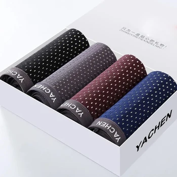 

4pcs Men Ice Mesh Boxers Underwear Homme Brand Mens Underpants Male Panties Breathbale Shorts U convex Pouch Plus Size L-4XL