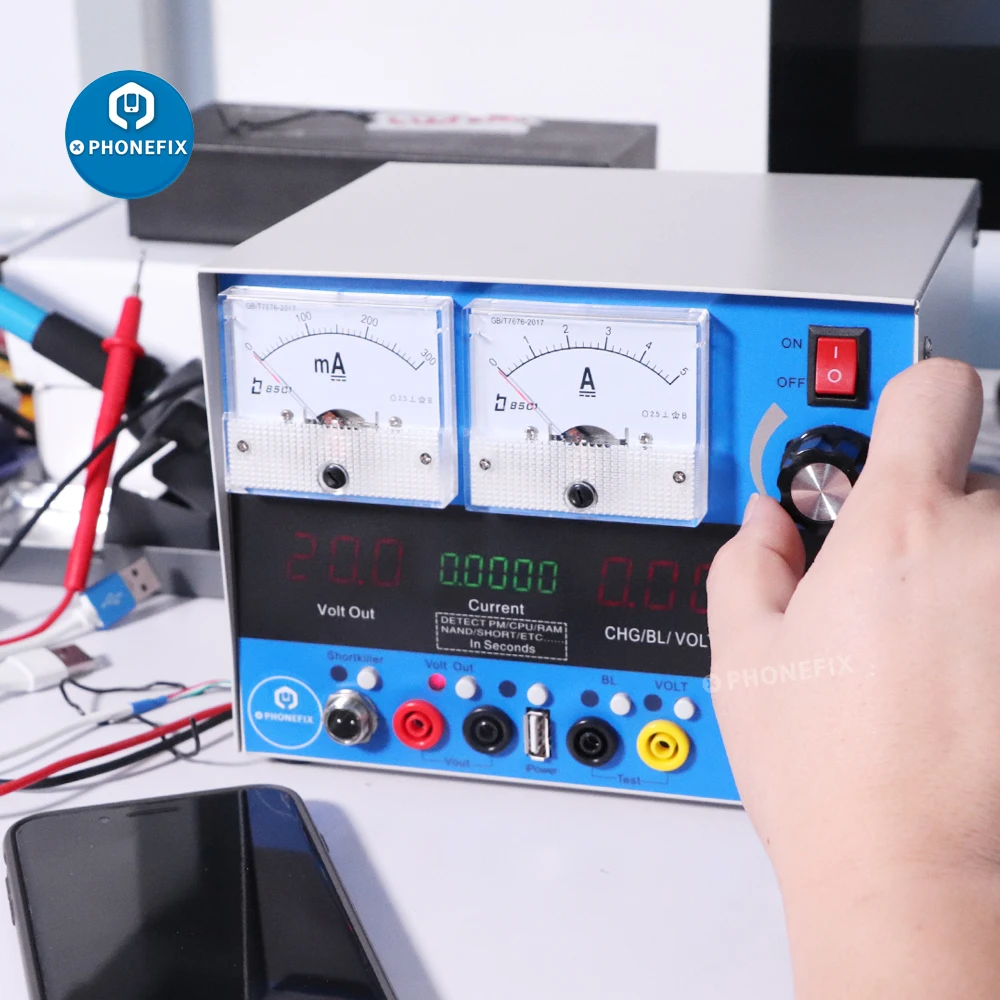 

PHONEFIX FX-818 DC Питание Регулируемый мини-лаборатория Питание источник Напряжение регулятор ваш мобильный телефон ремонт ноутбуков