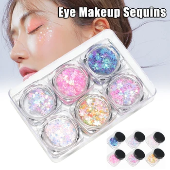 

6pcs/set Eye Makeup Sequin Butterfly Series Sparkling Clavicle Face Eyes Gel Sequin Dropshipping SMJ
