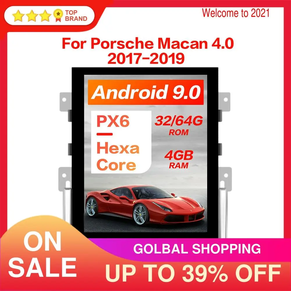 Android 9 0 4 + 64 Гб Tesla стиль Автомобильный GPS навигатор для Porsche Macan 2017-2019 авто стерео