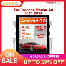 Android 9 0 4 + 64 Гб Tesla стиль Автомобильный GPS навигатор для Porsche Macan