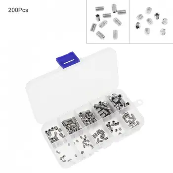 

200pcs/lot M3 M4 M5 M6 M8 Stainless Steel Flat Head Hex Socket Stainless Recessed Steel Screw Kit