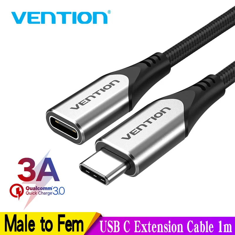 USB 3.1 USB-C Type C  Male to Female Extension Data Cable for Macbook & Phone 