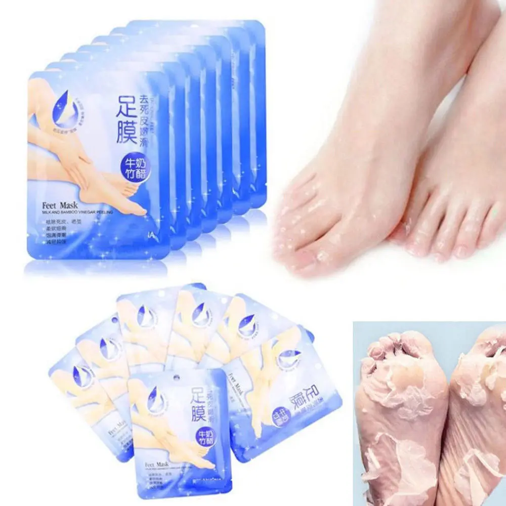 2pcs=1Pair Dead Skin Remover Foot Mask Peeling Mask Exfoliating Pedicure Baby Feet Masks Heel Foot Care Mask-0