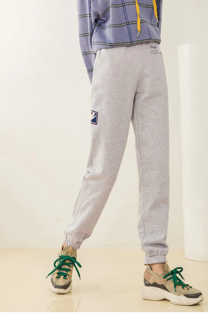 INMAN Winter New Arrival Elastic Waist Fashion Embroidery All Matched 100%Cotton Women Pencil Pants