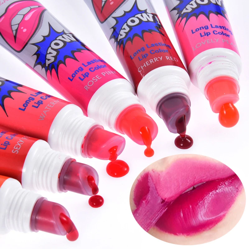 Rouge à lèvres liquide pelable, 6 couleurs, étanche, longue durée, Gloss, maquillage Sexy pour femmes, masque, cosmétique