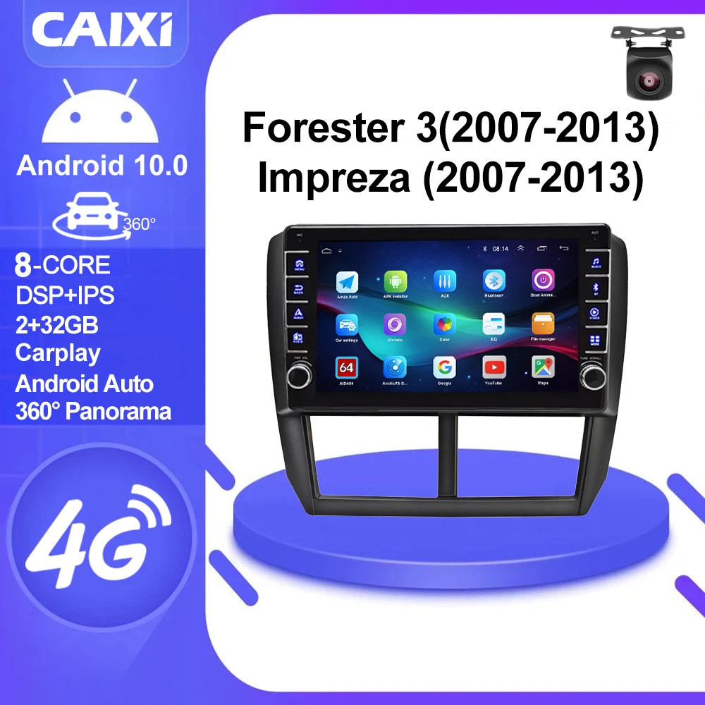 CAIXI 2din Android 10 Navigation GPS For Subaru Forester 3 SH 2007-2013 Car Radio Multimidia Video Player Head Unit Carplay | Автомобили и