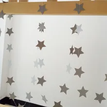 4 м небольшими жемчужным блеском картона Star висячие украшения браслет искусство латте Свадебная вечеринка праздник декоративные