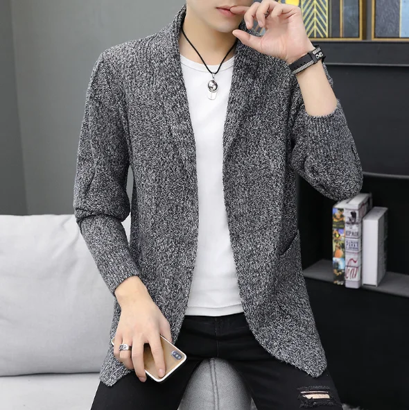 New Design Spring&Autumn Casual Slim Fit Knit Cardigan Open Stitch Knit Cardigan Jacket Coat For Men