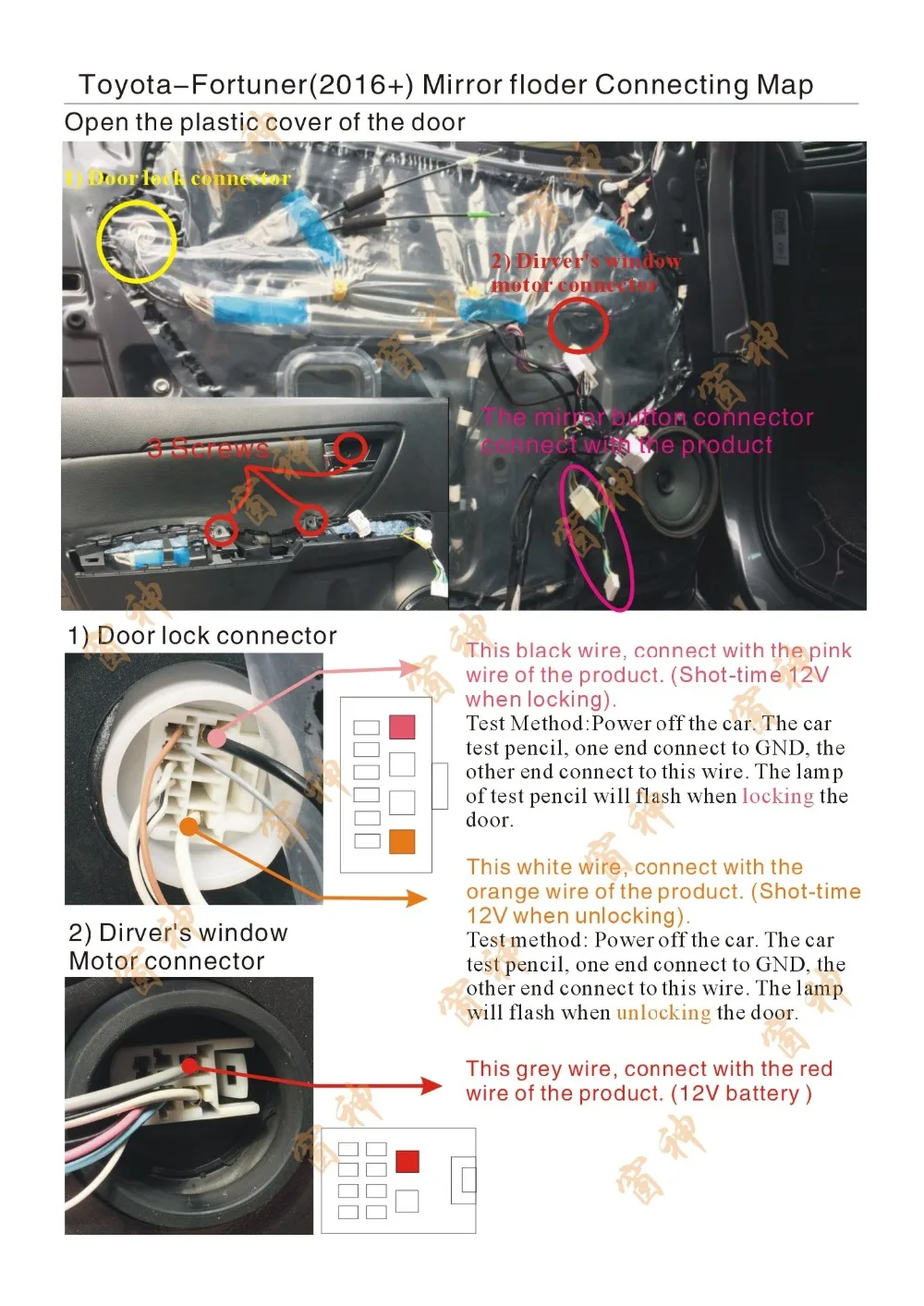 TOYOTA-Fortuner2016+穿越者后视折叠