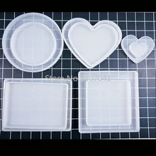 PopularVarious Size Of Love Heart Square Rectangle Base Board UV Expoxy Resin Decorative Jewelry Making Molds For Jewelry