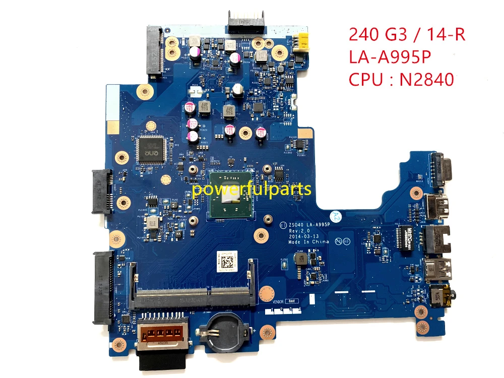 100 New 7004 501 7004 001 Notebook Motherboard N2840 Cpu Zs040 La 95p Ddr3 For Hp 240 G3 14 R Aliexpress