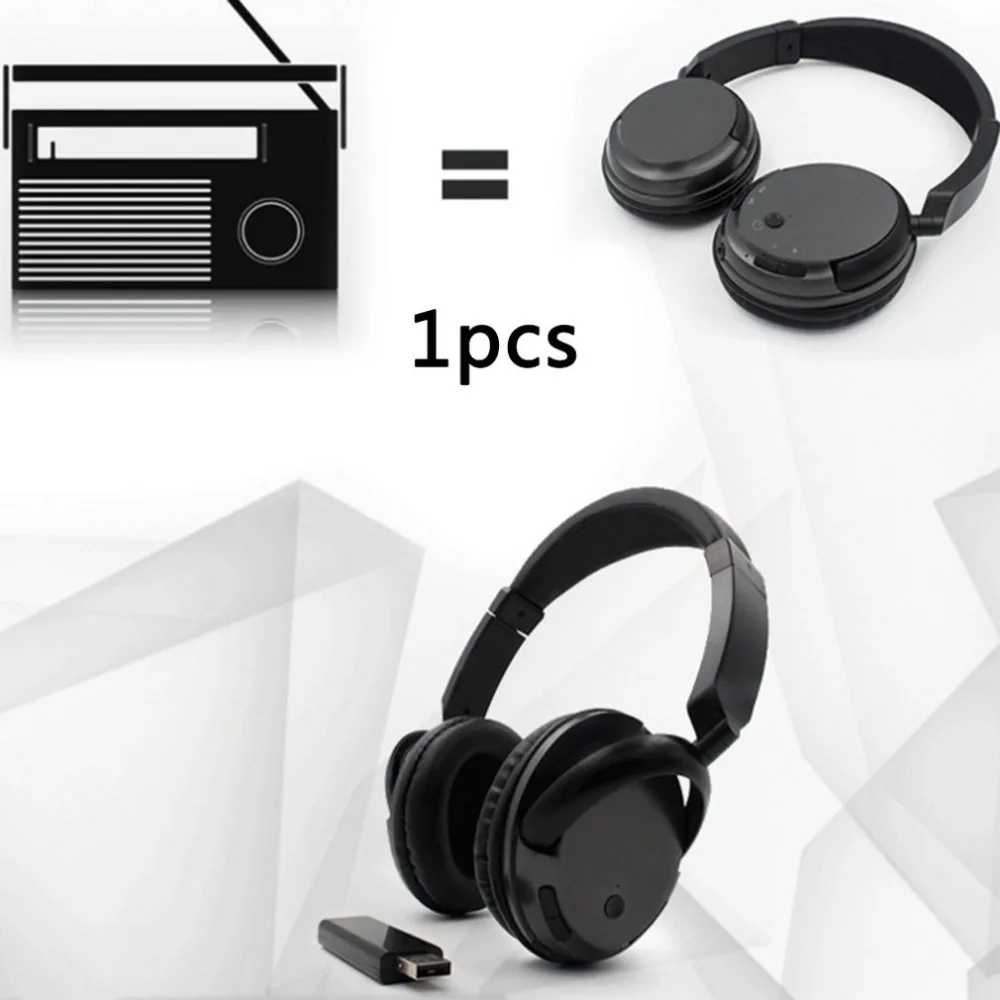 Headset Tv Stereo Wireless Headset Fm Multi-Function Teaching Office Tv Dedicated Earphones One Drag N