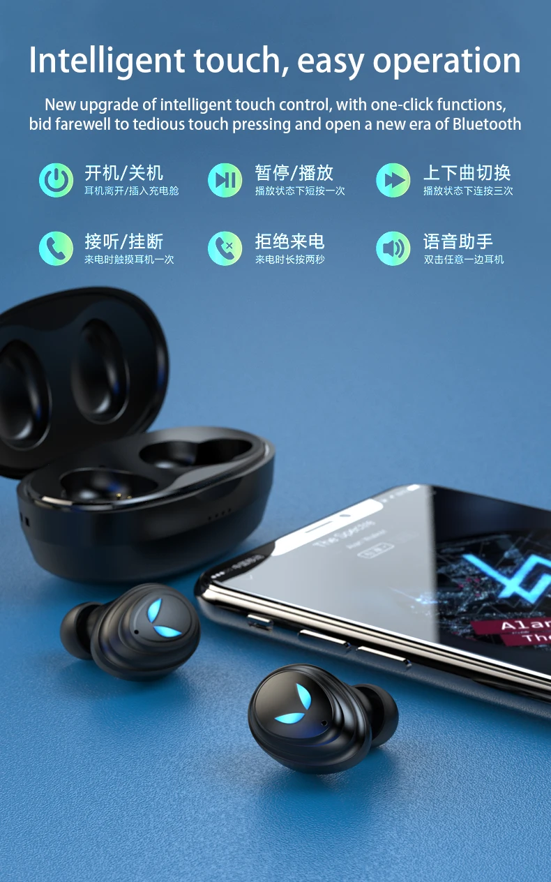 C1 настоящая Беспроводная bluetooth-гарнитура с ушками, мини невидимые водонепроницаемые наушники-вкладыши, Сверхдолгий режим ожидания HIF