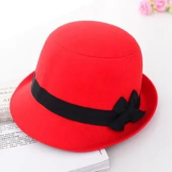SHALUOTAOTAO Панама женская шапка Тренд Осень Зима Мода лук Fedoras элегантные индивидуальные бренды Sombrero для отдыха вечерние шляпа новинка - Цвет: Red