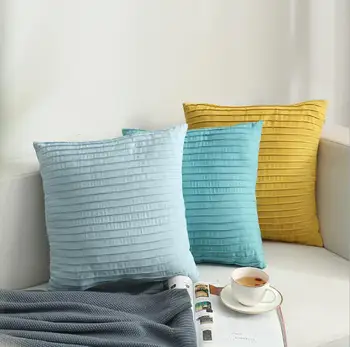 

Modern Simple Nordic Velvet Stripe Pillow Cover Vertical Terms Cushion Cover For Sofa Decoration Cushion Cover 45x45 30x50