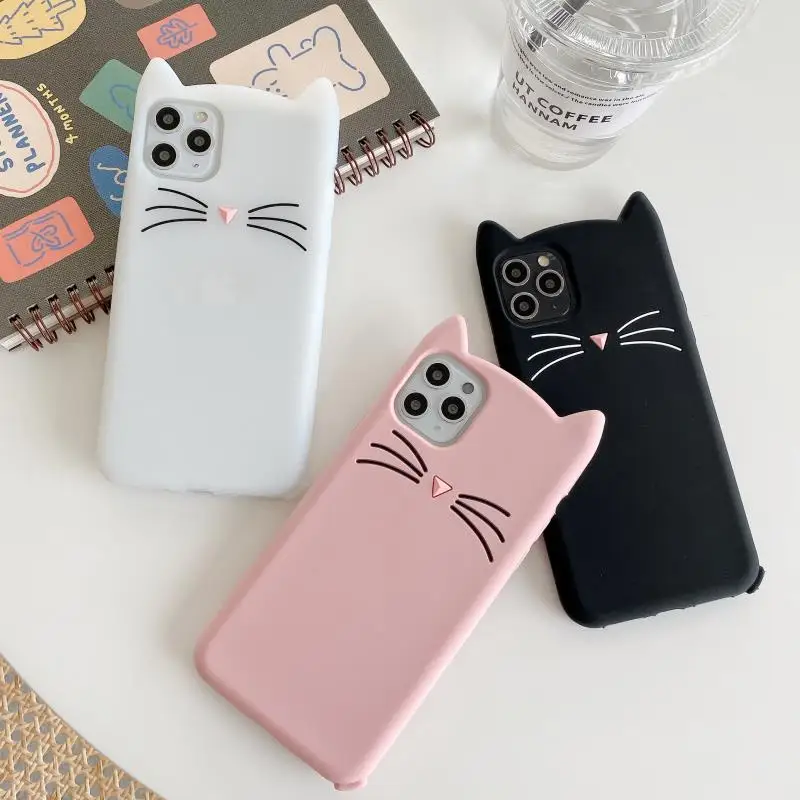 Роскошный чехол для телефона с котом iPhone 11 Pro XS XR11Pro Max 8 7 Plus SE2 2020 тонкий мягкий