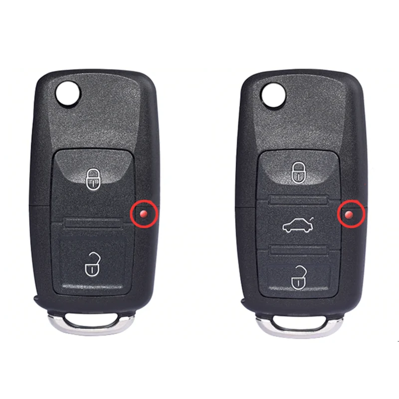 Flip Folding Key Shell 2/3 Buttons For Volkswagen VW Jetta Golf Passat Beetle Polo B5 MK4 Bora Passat Skoda Seat Car Accessories