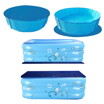 

Hot Swimming Pool Cover Dust Rainproof Pool Cover Blue Round Tarpaulin Durable For Family Garden Pools Swimming Pool Accessories