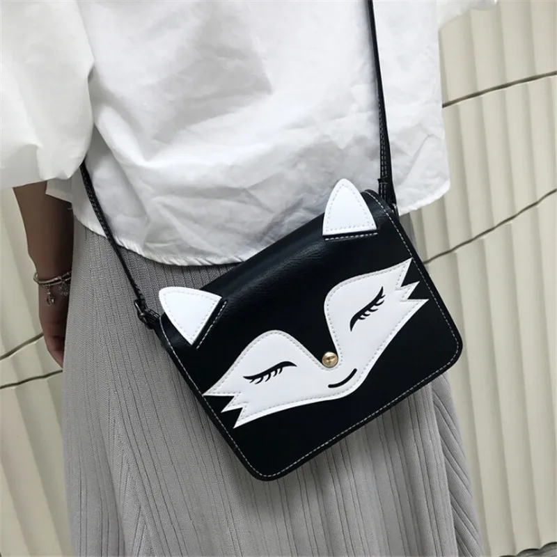 Cartoon Fox Crossbody Bags Women New Fashion Small Messenger Female Shoulder Handbags Clutch Phone Purse Bag Bolsa Feminina | Багаж и