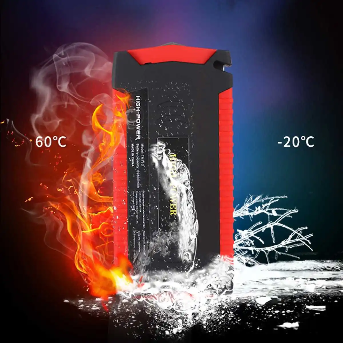 Многофункциональное пусковое устройство 82800mAh 12V 4USB 600A, портативное автомобильное зарядное устройство, пусковое устройство