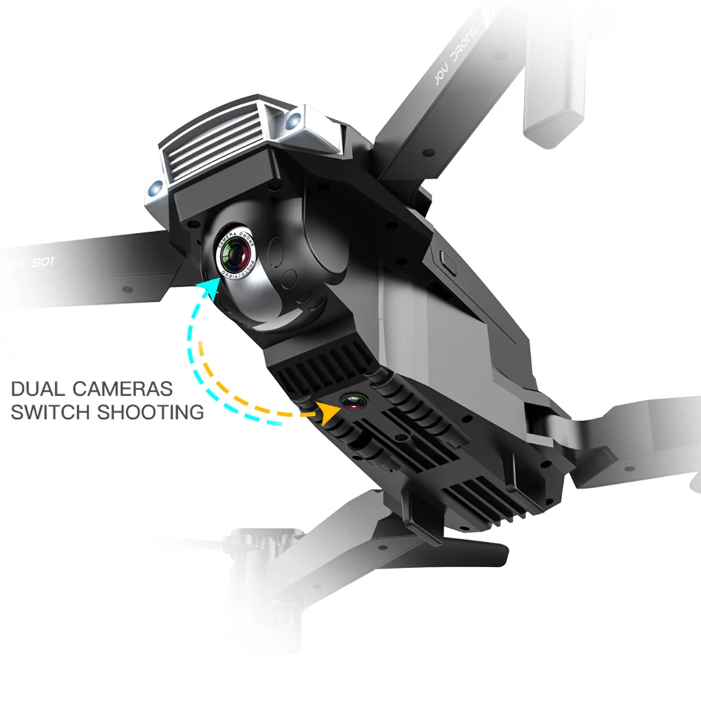 SG901 складной 4K HD 4 оси жестов запись самолета Wi-Fi FPV две камеры RC Дрон позиционирование оптический поток регулируемый угол