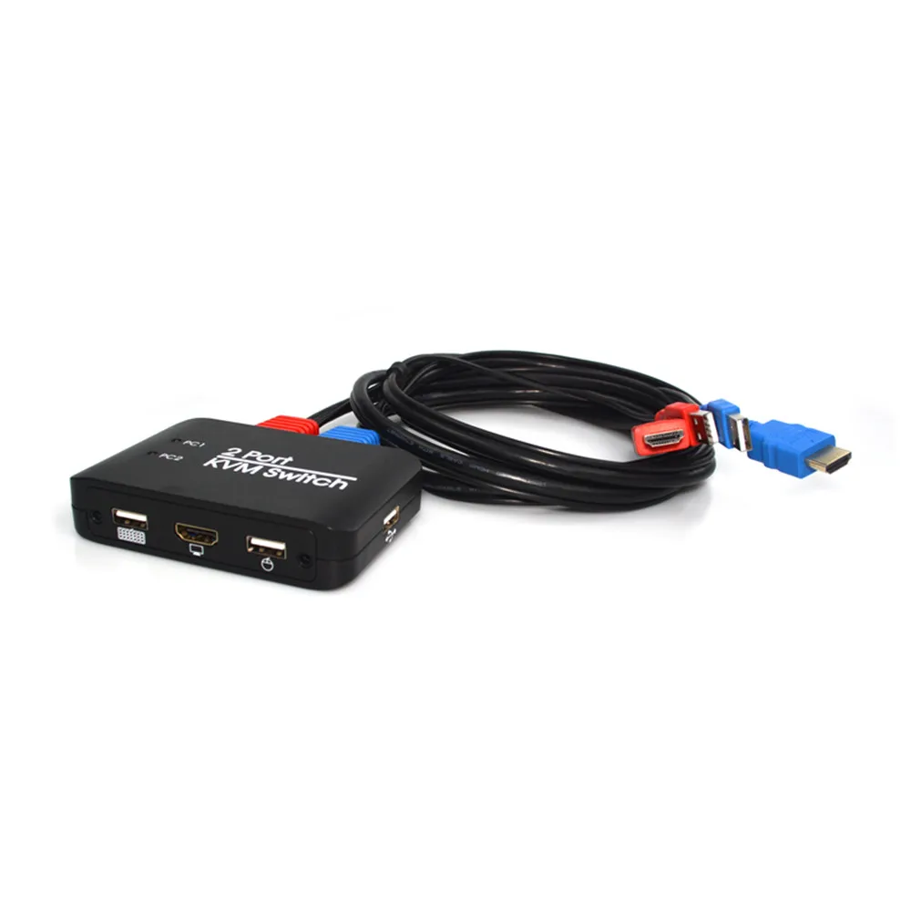 HDMI коммутатор 2 в 1 выход HDMI KVM переключатель 2 порта USB Мышь Клавиатура sharer Поддержка USB