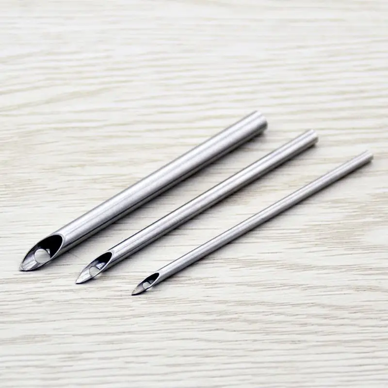 Embroidery Crochet Hook with 3 Needles Punch Threader Set Knitting Sewing Tool
