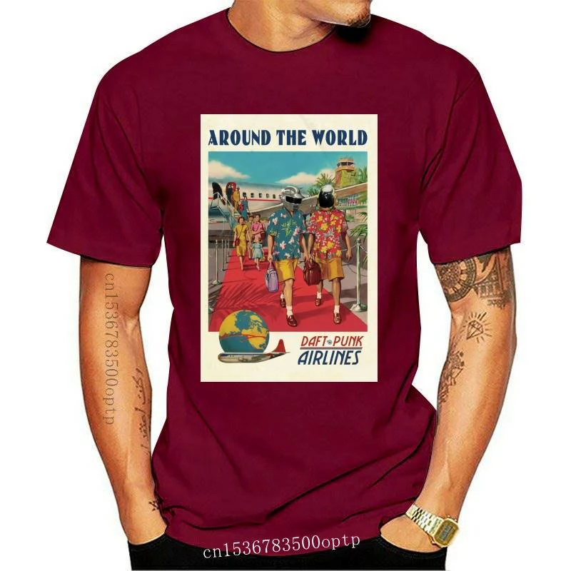 Camiseta con de todo mundo para hombre, Punk Daft, Top|Camisetas| - AliExpress