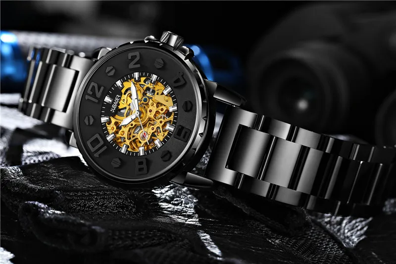 OUBAOER Брендовые мужские часы автоматические механические часы спортивные повседневные деловые наручные часы, водонепроницаемые часы relojes hombre