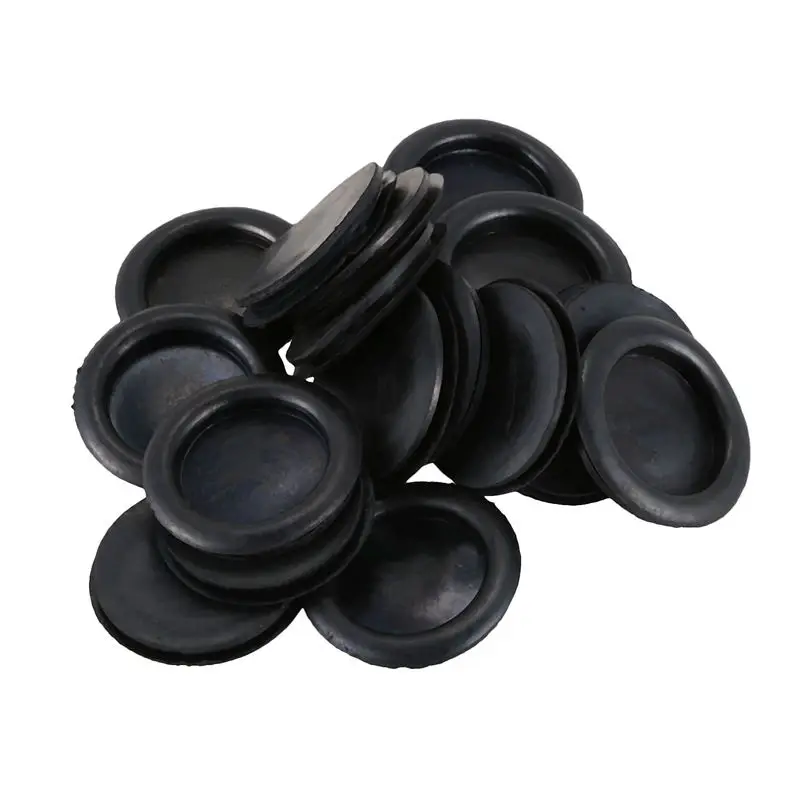 20pcs Black Rubber Closed Blind Blanking Hole Wire Cable Grommets 40mm