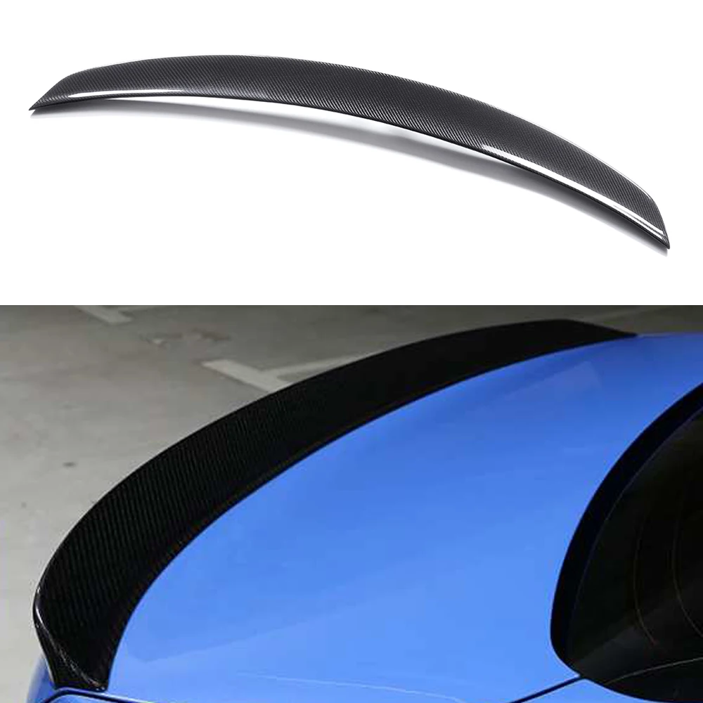 

Carbon Fiber Rear Spoiler Lip Wing For BMW 2 Series F22 3 Series F30 4 Series F32 F82 M4 5 Series F10 G30 3D Tape Glossy Black