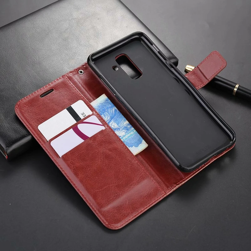 Роскошный чехол-портмоне из кожи с откидной крышкой чехол для samsung A3 A5 A7 J1 J3 J5 J7 A9 A6 A8 J2 Core Pro J4 J6 плюс чехол из мягкого ТПУ