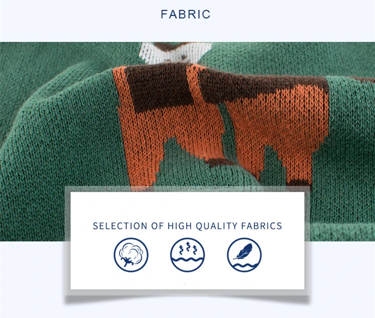 Baby Boy Sweater Toddler Girl Long-Sleeve Cotton Cardigans Jumper Wool Knitwear Kids Cartoon Christmas Sweater Children Clothes