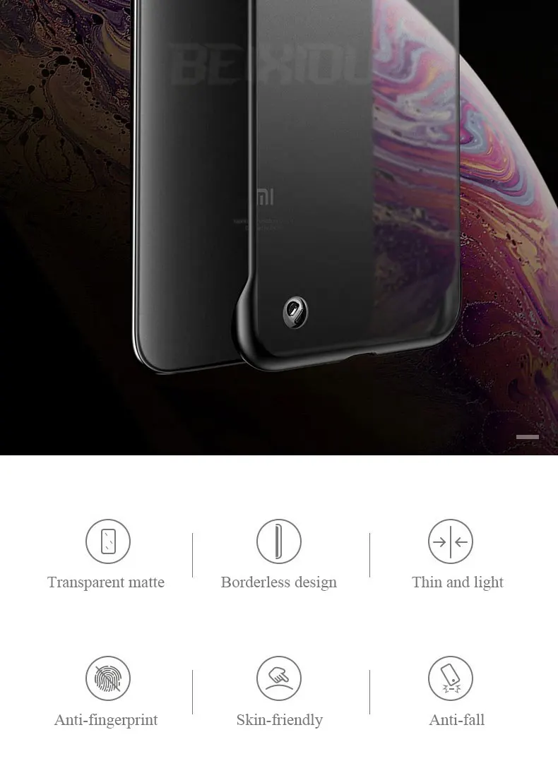 Чехол mi 9 для Xiaomi mi 9 Pro 5G, матовый безрамный чехол для телефона для Xiaomi mi 9 SE CC9, противоударный чехол без оправы, бесплатный ремешок с кольцом