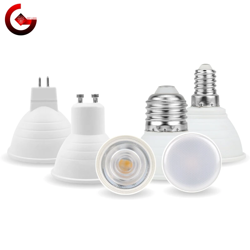 4 Pezzi Mr16 Gu10 E27 E14 Lampada Lampadina A Led 6W 220V Bombilla Lampada A Led Faretto Lampara Led Spot Light 24/120 Gradi Bianco Freddo/Caldo