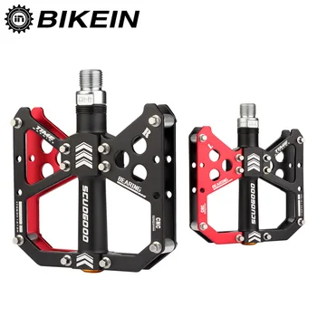 

BIKEIN Cycling Bicycle Aluminum CNC Anti-Slip 1 Bearing+ 1 DU Pedal MTB Flat Pedal Platform Pedals Mountain Bike Accessories