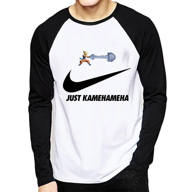 

Dragon Ball Z Goku Raglan T-shirt Long Sleeve O-Neck Tshirt Winter Saiyan Vegeta Harajuku Brand Clothing T Shirt Streetwear