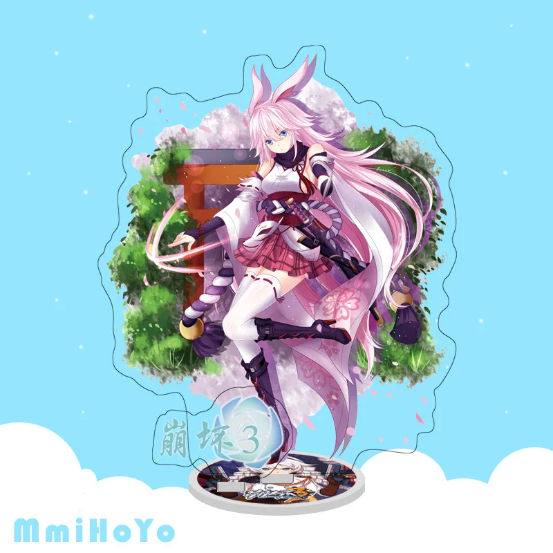 Game Honkai Impact 3 Figure Acrylic Stand Model Toy Kiana Kaslana Raiden Mei Action Figures Desktop Decoration | Тематическая