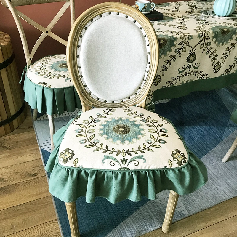 

Green Chair Cover Cushion Four Seasons Universal American Village Style Seat Cushions Home Decor Blended Chair Covers Cushion
