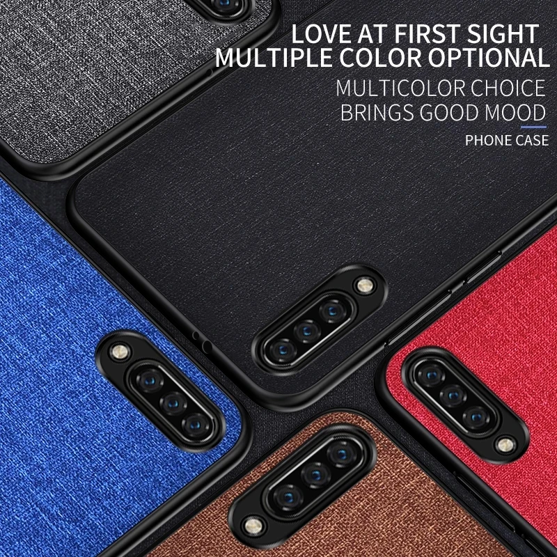 Luxury Fabric Cloth Phone Case For Sony xperia 10III  1III  5II  Xperia1 5III ACE II  Slim Soft Bumper Hard PC Back Cover