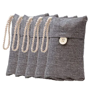 

5 Pack Natural Bamboo Charcoal Air Purifying Bag Nature Fresh Air Purifier Bags Activated Charcoal