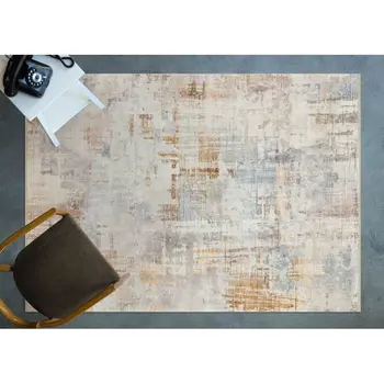 

Apex Motto 3 'x 5' Microfiber Beige Runner Rug