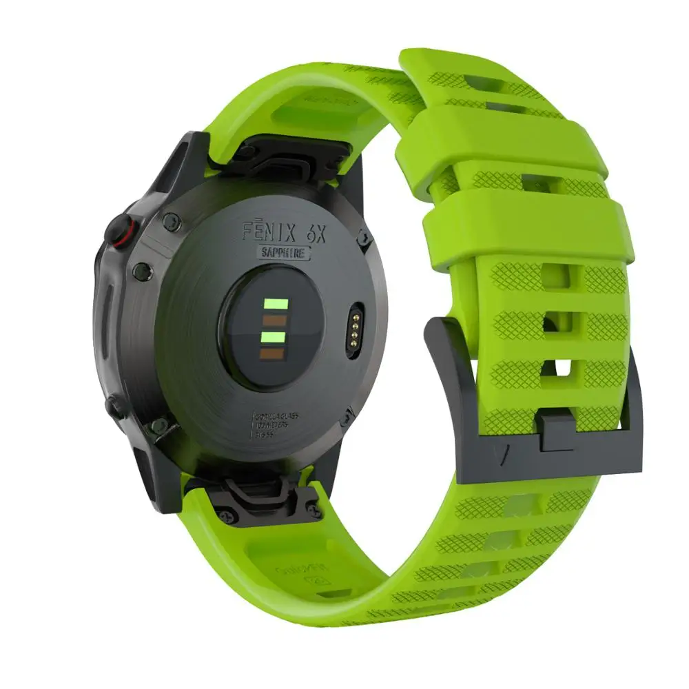 ตัวเลือกสินค้า สายนาฬิกาซิลิโคนสำหรับ Garmin Fenix 6X Pro 5X 7X 3HR ใส่สบาย ทนทาน