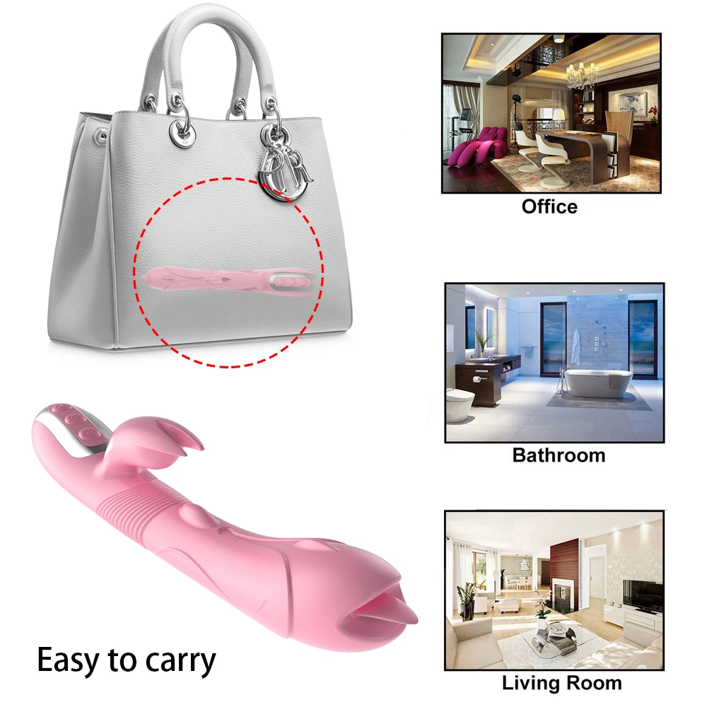 Tongue Dildo Vibrator For Women Vagina Heating Oral Licking Clit Sex Vibrator G-spot Clitoris Stimulate Adult Sex Toys for Women (4)