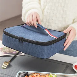 Waterproof Oxford Cloth Thermal Lunch Bag Large Capacity Portable Picnic Food Bento Insulation Cooler Bags Storage Container
