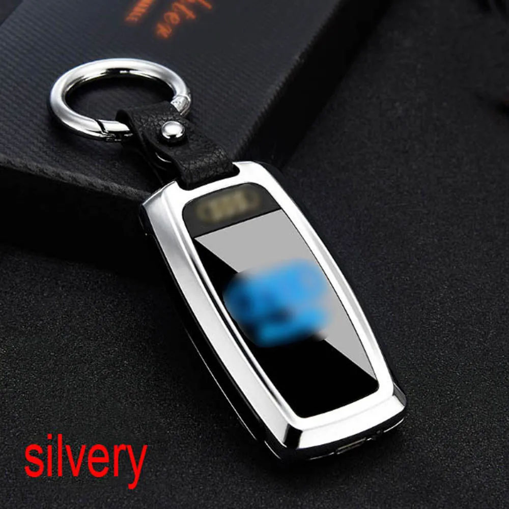 USB Зажигалка светодиодный экран Ключ Пряжка