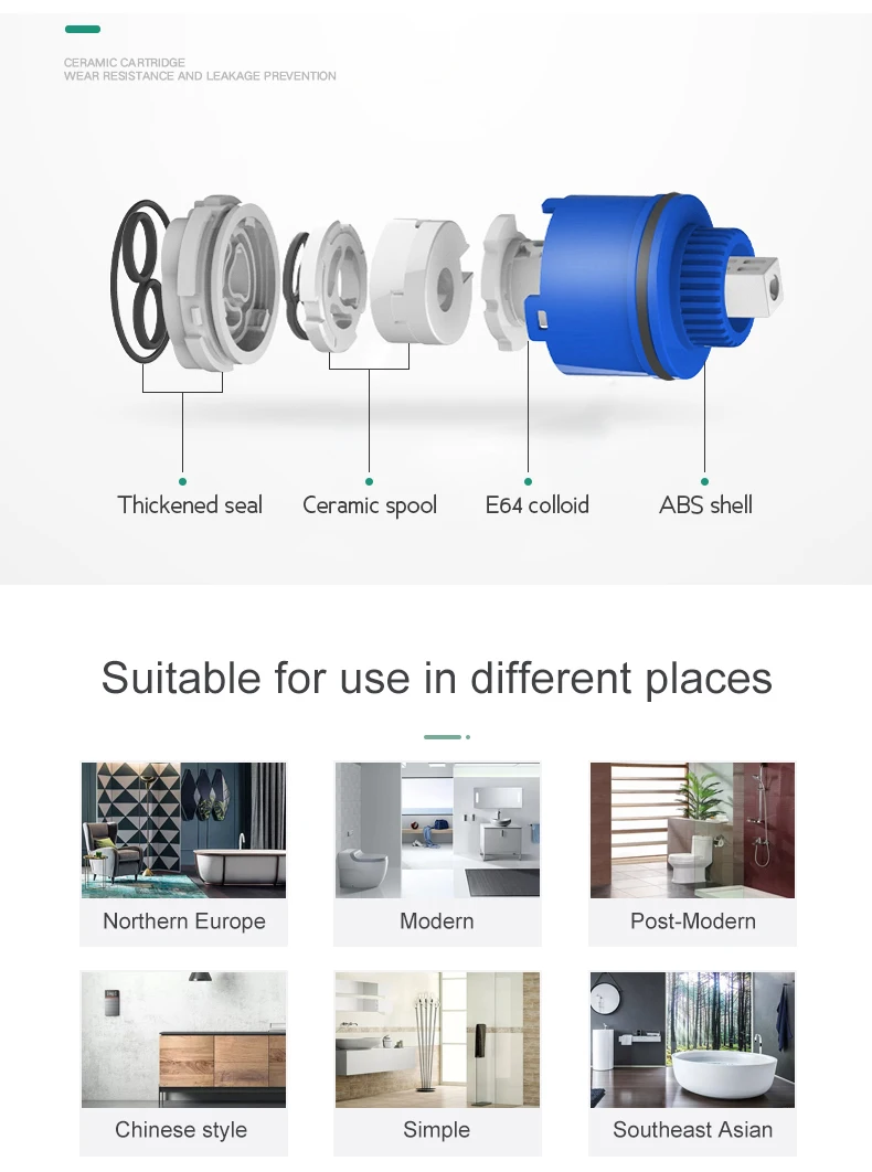 para banheiro quente e frio, preta com alça única